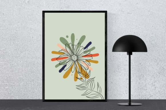 Download Abstract Daisy Printable Wall Art - Abstract Collection
