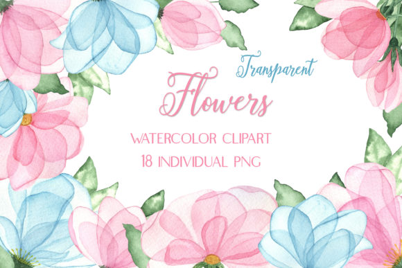 Download Watercolor Clipart Transparent Flowers - Transparent flowers Collection
