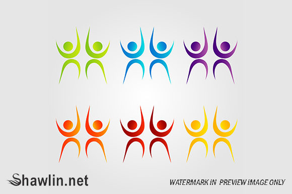 Download Abstract People- Colorful People Isolate - Abstract Collection