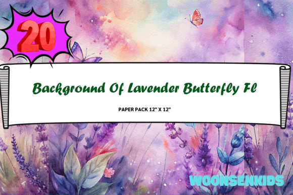 Download Popular Background of Lavender Butterfly Flowers Watercolor Png Kdp Digital Paper - Background Collection