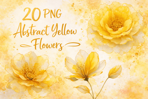 Download Abstract Yellow Flowers Watercolor - Abstract Collection
