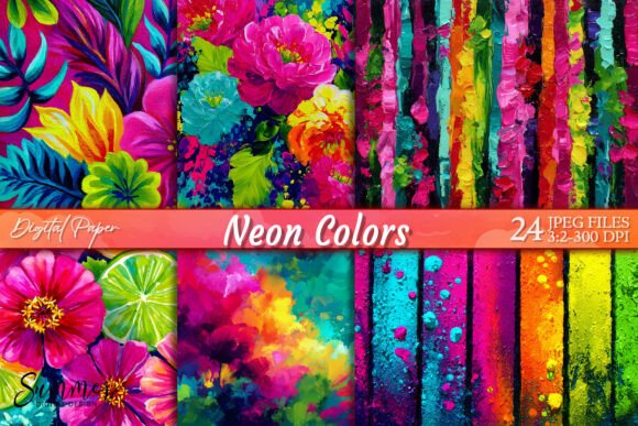 Download Neon Colors Bright Abstract Paint Paper - Abstract Collection