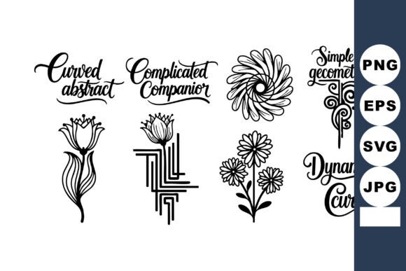 Download Abstract Floral Design Elements with Cur - Abstract Collection