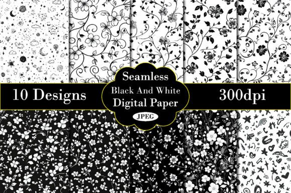 Download Black and White Background Digital Paper - Background Collection
